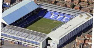 Evertons arena Goodison Park i Liverpool